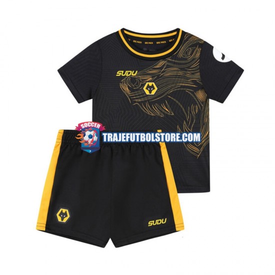 Camiseta 2ª Wolverhampton Wanderers Niño 2024-2025 Manga Corta