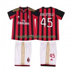 Camiseta 1ª AC Milan BALOTELL 45 2013 2014 Retro Niño Manga Corta