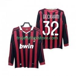 Camiseta 1ª AC Milan BECKHAM 32 2009 Retro Hombre 2010 ML