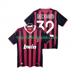 Camiseta 1ª AC Milan BECKHAM 32 2009 Retro Hombre 2010 Manga Corta
