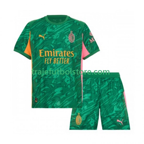 Camiseta 2ª AC Milan Portero Niño 2025-2026 Manga Corta