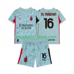 Camiseta 1ª AC Milan Mike Maignan 16 Portero Niño 2025-2026 Manga Corta