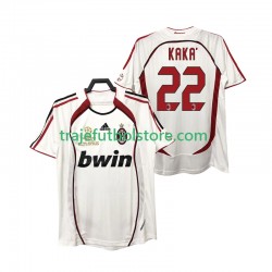 Camiseta 2ª AC Milan KAKA 22 2007 Retro Hombre 2006 Manga Corta