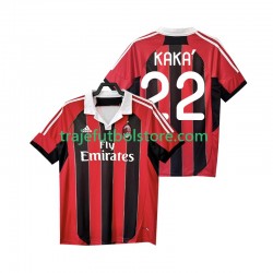 Camiseta 1ª AC Milan KAKA 22 2012 2013 Retro Hombre Manga Corta