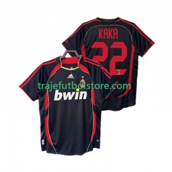 Camiseta 3ª AC Milan KAKA 22 2007 Retro Hombre 2006 Manga Corta