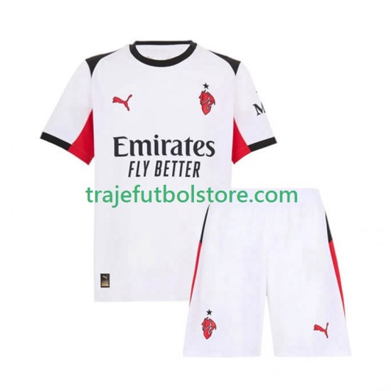 Camiseta 2ª AC Milan Niño 2025-2026 Manga Corta