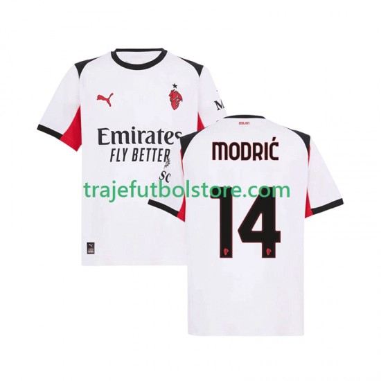 Camiseta 2ª AC Milan Modrić Luka 14 Hombre 2025-2026 Manga Corta