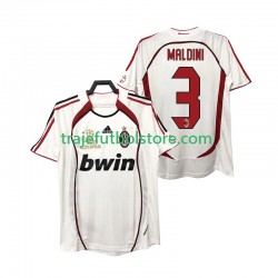 Camiseta 2ª AC Milan MALDINI 3 2007 Retro Hombre 2006 Manga Corta