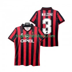 Camiseta 1ª AC Milan MALDINI 3 1995 1996 Retro Hombre Manga Corta