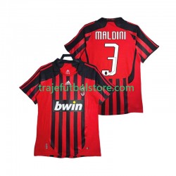 Camiseta 1ª AC Milan MALDINI 3 2007 Retro Hombre 2008 Manga Corta