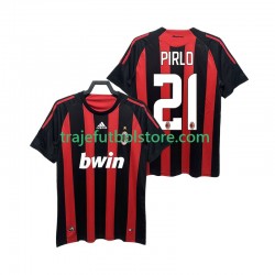 Camiseta 1ª AC Milan RIRLO 21 2009 Retro Hombre 2008 Manga Corta