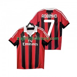 Camiseta 1ª AC Milan ROBINHO 7 2012 2013 Retro Hombre Manga Corta