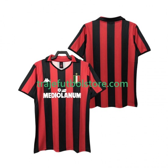 Camiseta 1ª AC Milan 1988 1989 Retro Hombre Manga Corta
