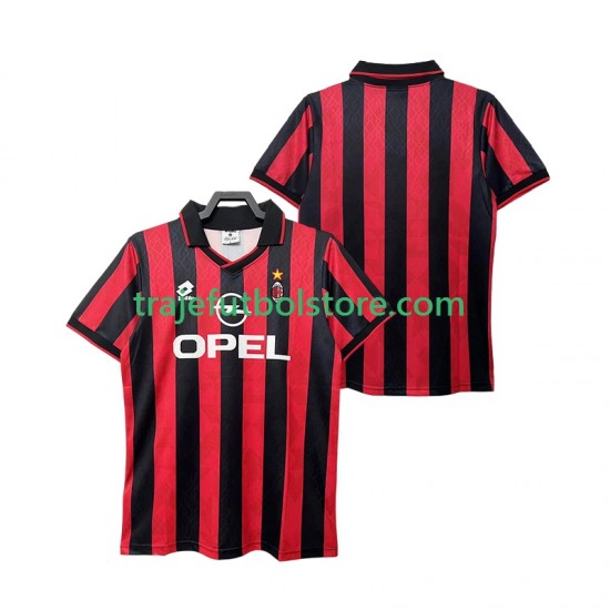 Camiseta 1ª AC Milan 1995 1996 Retro Hombre Manga Corta