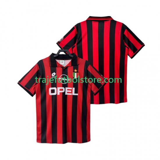 Camiseta 1ª AC Milan 1996 1997 Retro Hombre Manga Corta