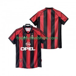Camiseta 1ª AC Milan Retro Hombre 1998 1999 Manga Corta