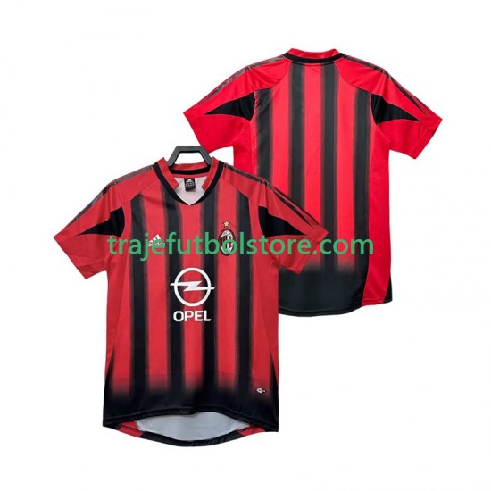 Camiseta 1ª AC Milan 2005 Retro Hombre 2004 Manga Corta