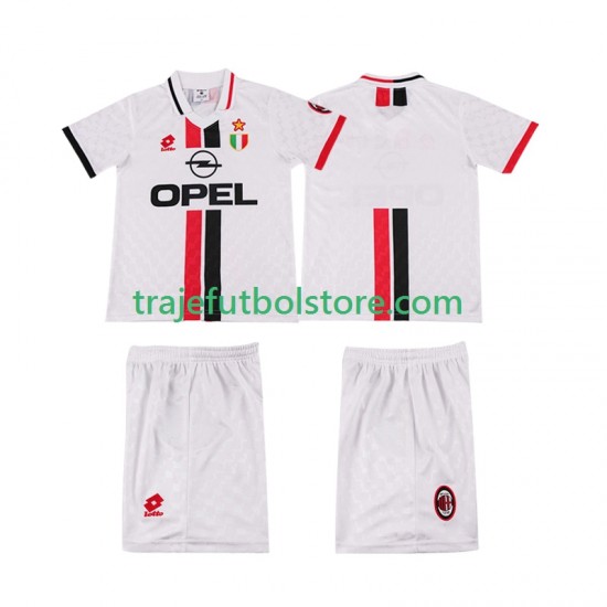 Camiseta 2ª AC Milan 1996 1997 Retro Niño Manga Corta