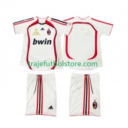 Camiseta 2ª AC Milan 2007 Retro Niño 2006 Manga Corta