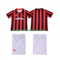Camiseta 1ª AC Milan 1990 1991 Retro Niño Manga Corta
