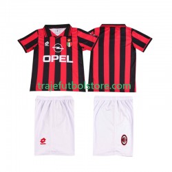 Camiseta 1ª AC Milan 1996 1997 Retro Niño Manga Corta