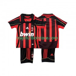 Camiseta 1ª AC Milan 2007 Retro Niño 2006 Manga Corta