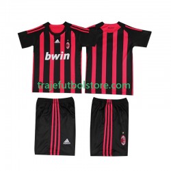 Camiseta 1ª AC Milan 2009 Retro Niño 2008 Manga Corta