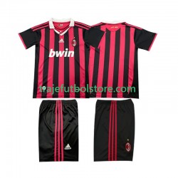 Camiseta 1ª AC Milan 2009 Retro Niño 2010 Manga Corta