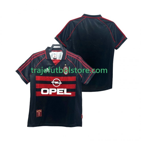 Camiseta 3ª AC Milan Retro Hombre 1998 1999 Manga Corta
