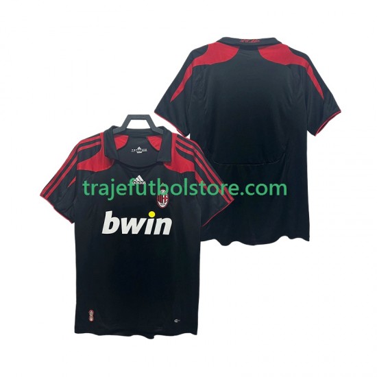 Camiseta 3ª AC Milan 2007 Retro Hombre 2008 Manga Corta
