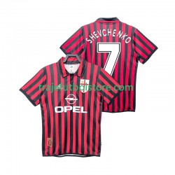 Camiseta 1ª AC Milan SHEVCHENKO 7 2000 Retro Hombre 1999 Manga Corta