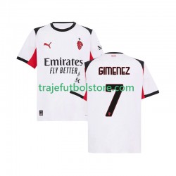 Camiseta 2ª AC Milan Santiago Gimenez 7 Hombre 2025-2026 Manga Corta