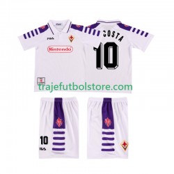 Camiseta 2ª ACF Fiorentina RUI COSTA 10 Retro Niño 1998 1999 Manga Corta