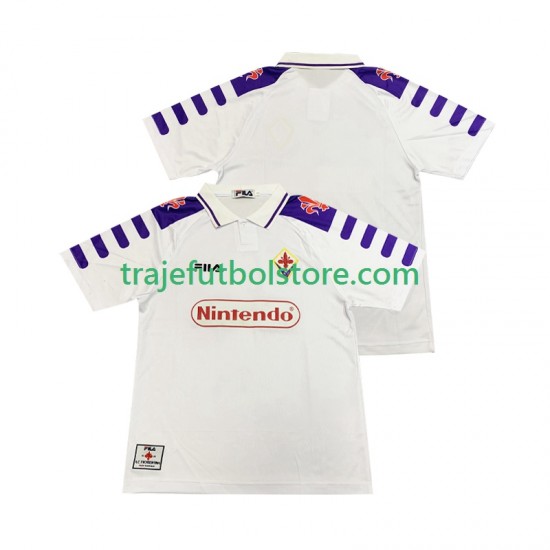 Camiseta 2ª ACF Fiorentina Retro Hombre 1998 1999 Manga Corta