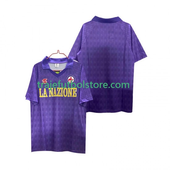 Camiseta 1ª ACF Fiorentina 1989 1990 Retro Hombre Manga Corta