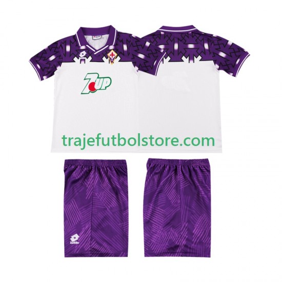 Camiseta 2ª ACF Fiorentina 1992 1993 Retro Niño Manga Corta