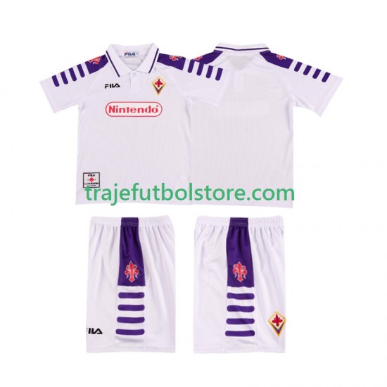 Camiseta 2ª ACF Fiorentina Retro Niño 1998 1999 Manga Corta