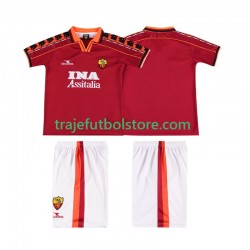 Camiseta 1ª AS Roma Retro Niño 1998 1999 Manga Corta