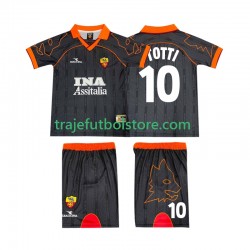Camiseta 2ª AS Roma TOTTI 10 2000 Retro Niño 1999 Manga Corta