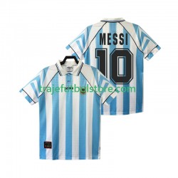 Camiseta 1ª Argentina Lionel Messi 10 1996 1997 Retro Hombre Manga Corta