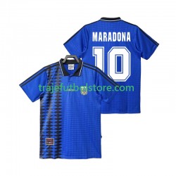 Camiseta 2ª Argentina MARADONA 10 Retro Hombre 1994 Manga Corta