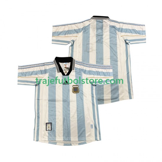 Camiseta 1ª Argentina Retro Hombre 1998 Manga Corta