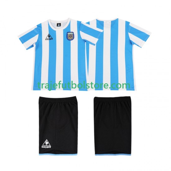 Camiseta 1ª Argentina 1986 Retro Niño Manga Corta