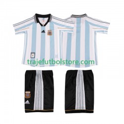 Camiseta 1ª Argentina Retro Niño 1998 Manga Corta