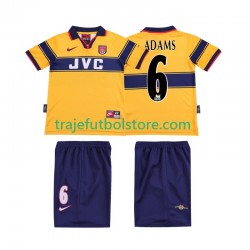 Camiseta 2ª Arsenal ADAMS 6 1997 Retro Niño 1999 Manga Corta