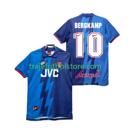 Camiseta 2ª Arsenal BERGKAMP 10 1995 1996 Retro Hombre Manga Corta