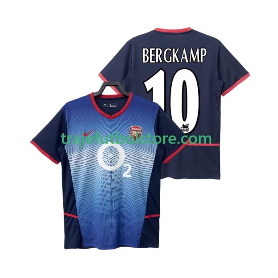 Camiseta 2ª Arsenal BERGKAMP 10 Retro Hombre 2004 2002 Manga Corta