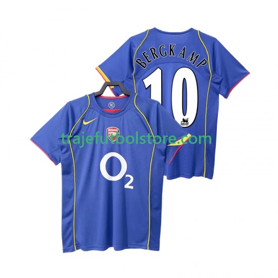 Camiseta 2ª Arsenal BERGKAMP 10 2005 Retro Hombre 2004 Manga Corta