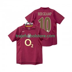 Camiseta 1ª Arsenal BERGKAMP 10 2005 Retro Hombre 2006 Manga Corta
