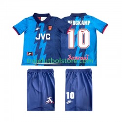 Camiseta 2ª Arsenal BERGKAMP 10 1995 1996 Retro Niño Manga Corta